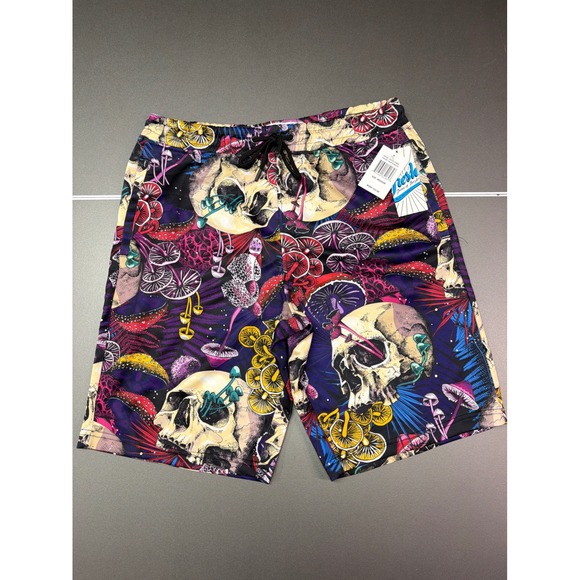 Drill Clothing Other - Drill Clothing Fresh Prints Psychedelic Skull Shorts Multicolor Size Medium NWT!